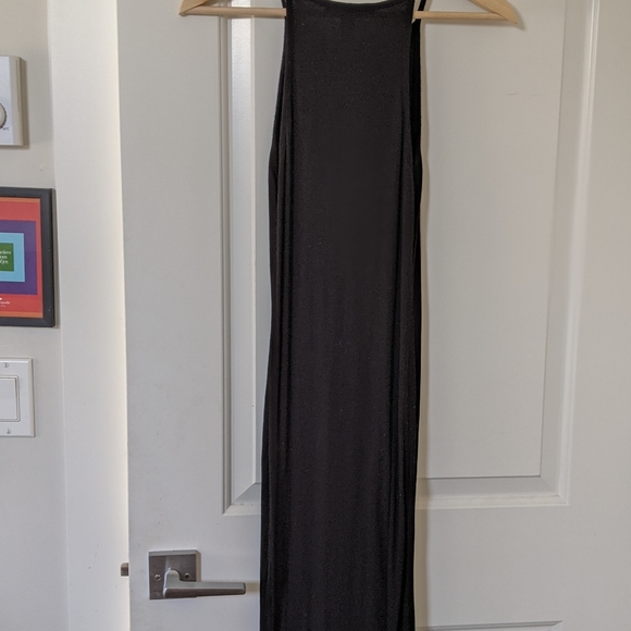Black Stretchy Halter Dress Forever 21 Size Small - Picture 3 of 3